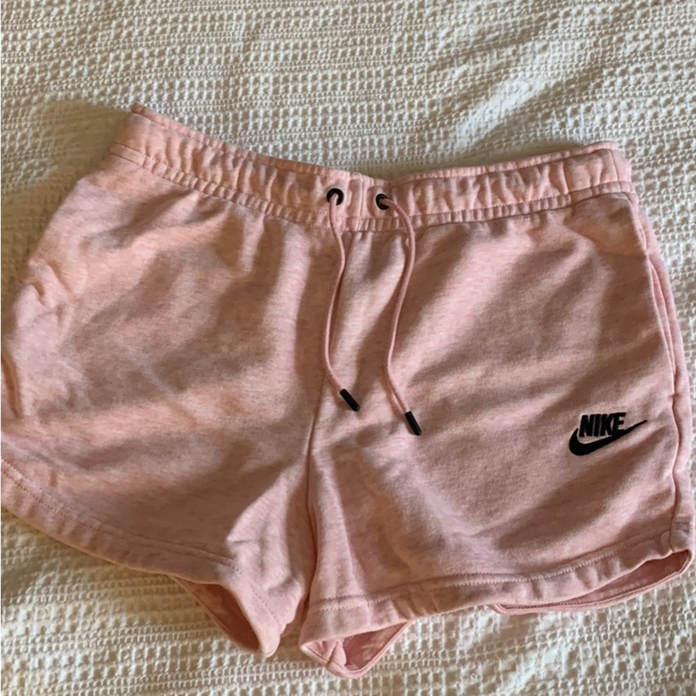 Pink Nike sweat shorts